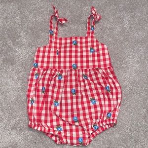 Hanna Andersson Gingham Romper - 18-24 months